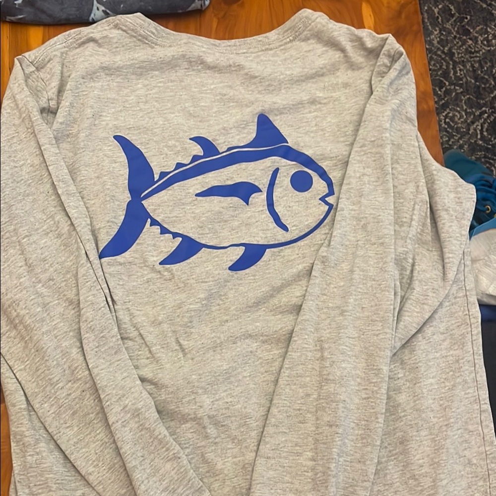 Blue Fish Graphic Long Sleeve Shirt